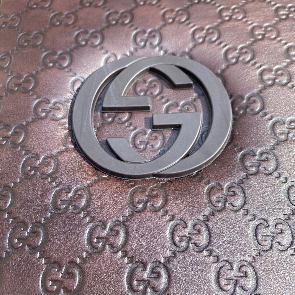 EXTRA PICS Gucci Leather Rolling Suitcase Luggage - Picture 2 of 8